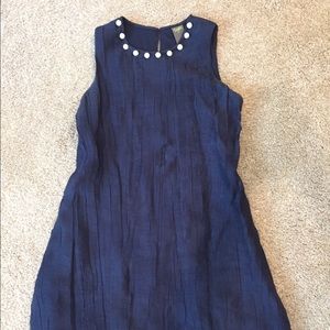Navy crinkle dress